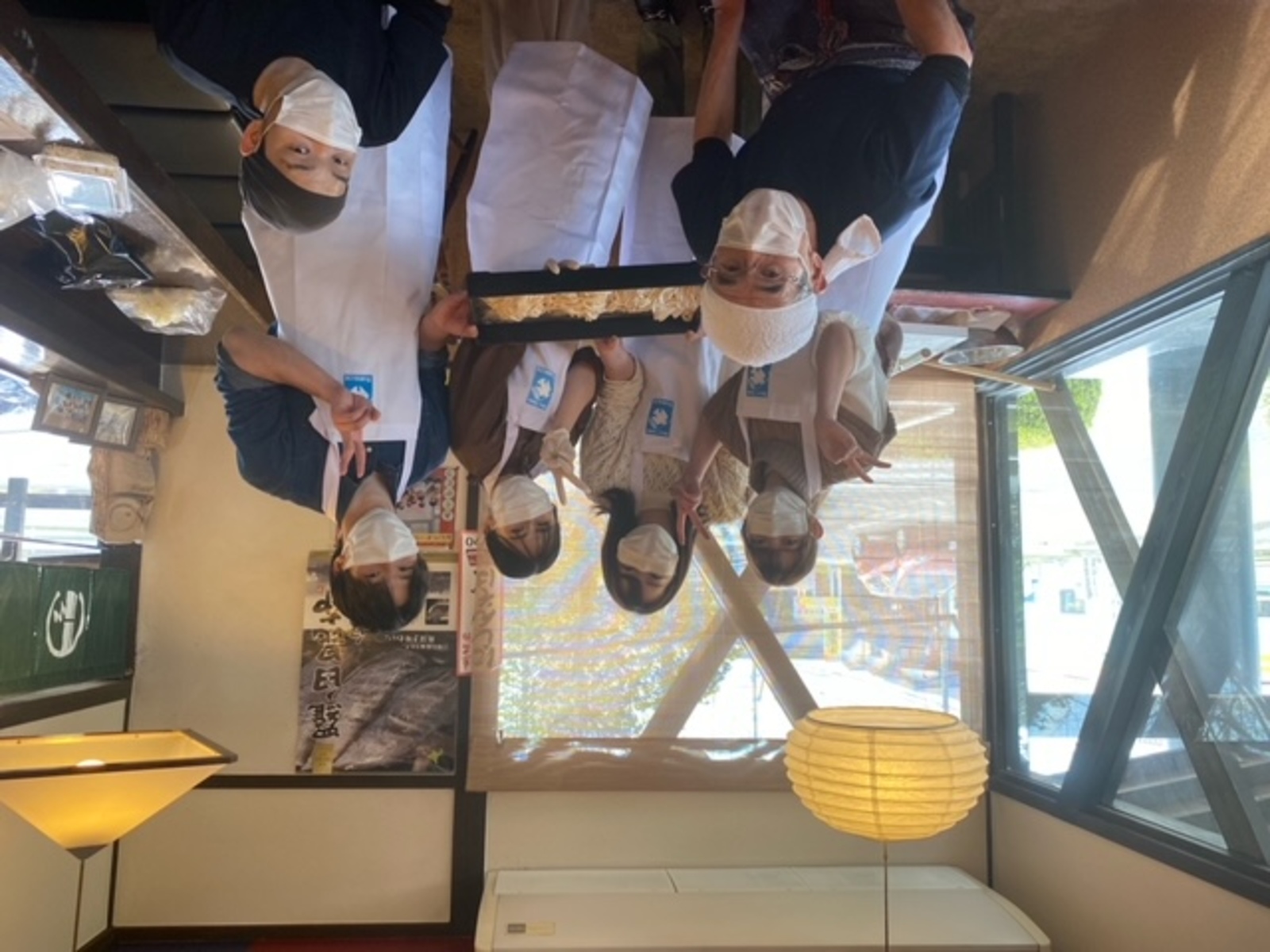 久しぶりのうどん打ち体験～大学生4人に来ていただきました～