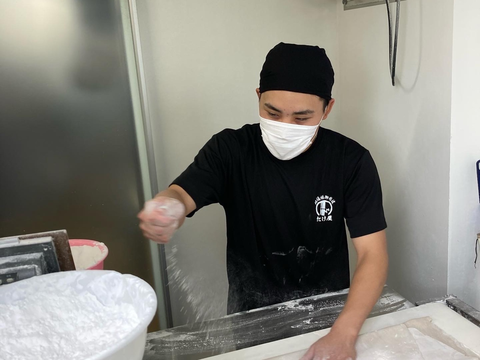 皆さんに経験してもらった蕎麦打ち